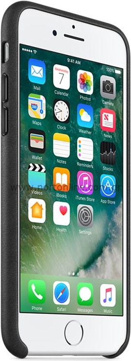 Оригинален Кожен Калъф за Apple iPhone SE 2022/2020 8/7, Leather Case MXYM2, Черен (3)