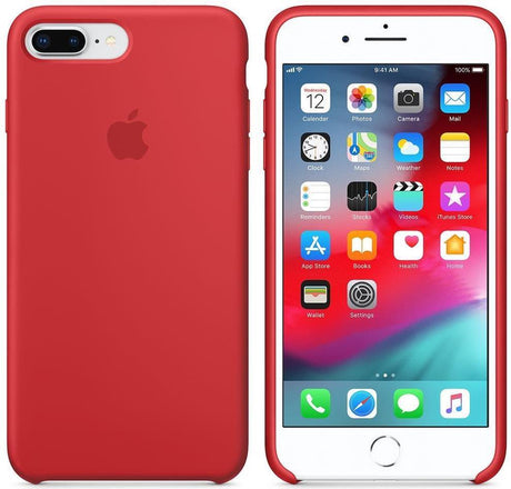 Оригинален Кожен Калъф за Apple iPhone 8/7 Plus, Leather Case, Червен