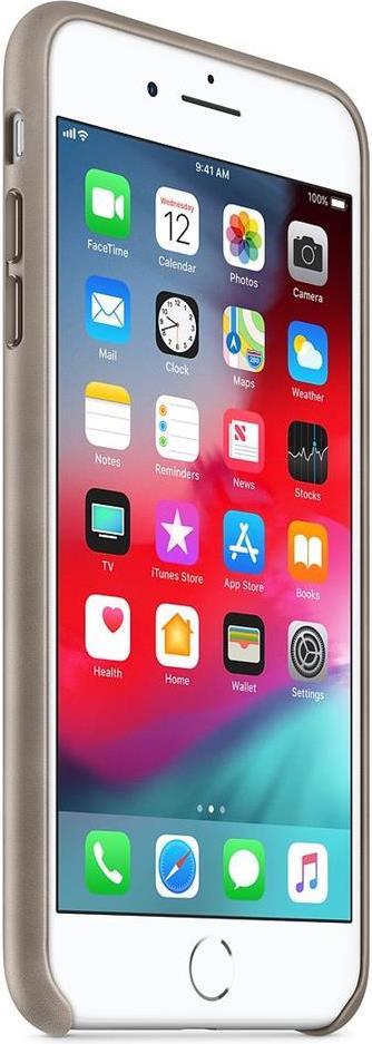 Оригинален Кожен Калъф за Apple iPhone 8/7 Plus, Leather Case Taupe, Кафяв (3)