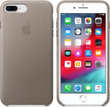 Оригинален Кожен Калъф за Apple iPhone 8/7 Plus, Leather Case Taupe, Кафяв