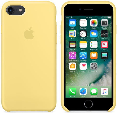 Оригинален Силиконов Калъф за Apple iPhone SE 2022/2020 8/7, Silicone Case Mq5a2 Polen, Жълт