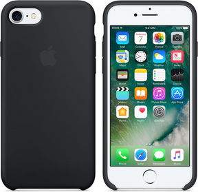 Оригинален Силиконов Калъф за Apple iPhone SE 2022/2020 8/7, Silicone Case Mmw82, Черен