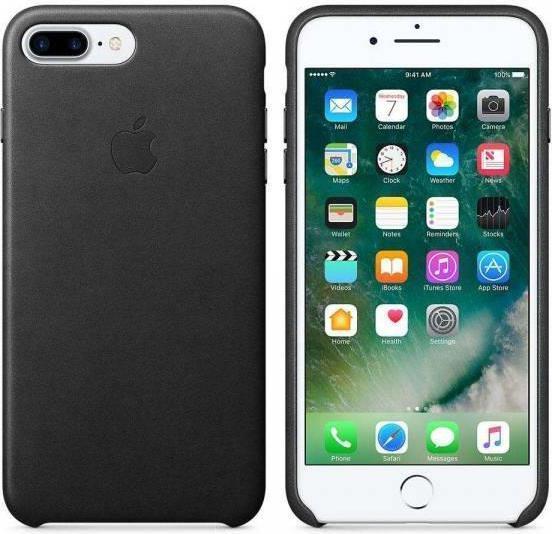 Оригинален Кожен Калъф за Apple iPhone 8/7 Plus, Leather Case, Черен