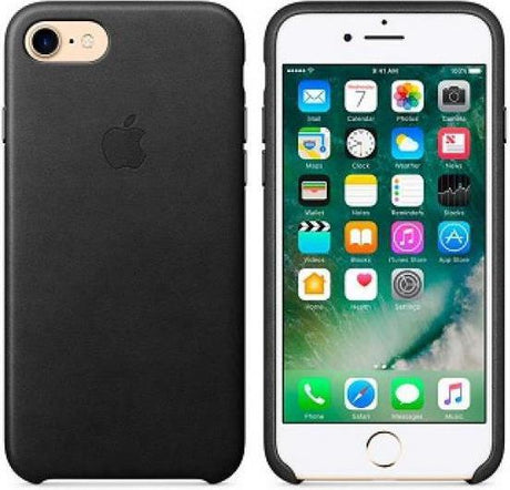 Оригинален Кожен Калъф за Apple iPhone SE 2022/2020 8/7, Leather Case MXYM2, Черен
