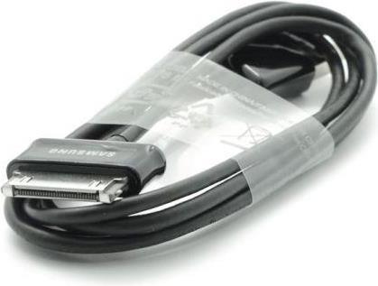 Оригинален USB Кабел за Samsung Galaxy Tab 30-PIN ECC1DP0UBE 1m, Черен (Bulk) (2)