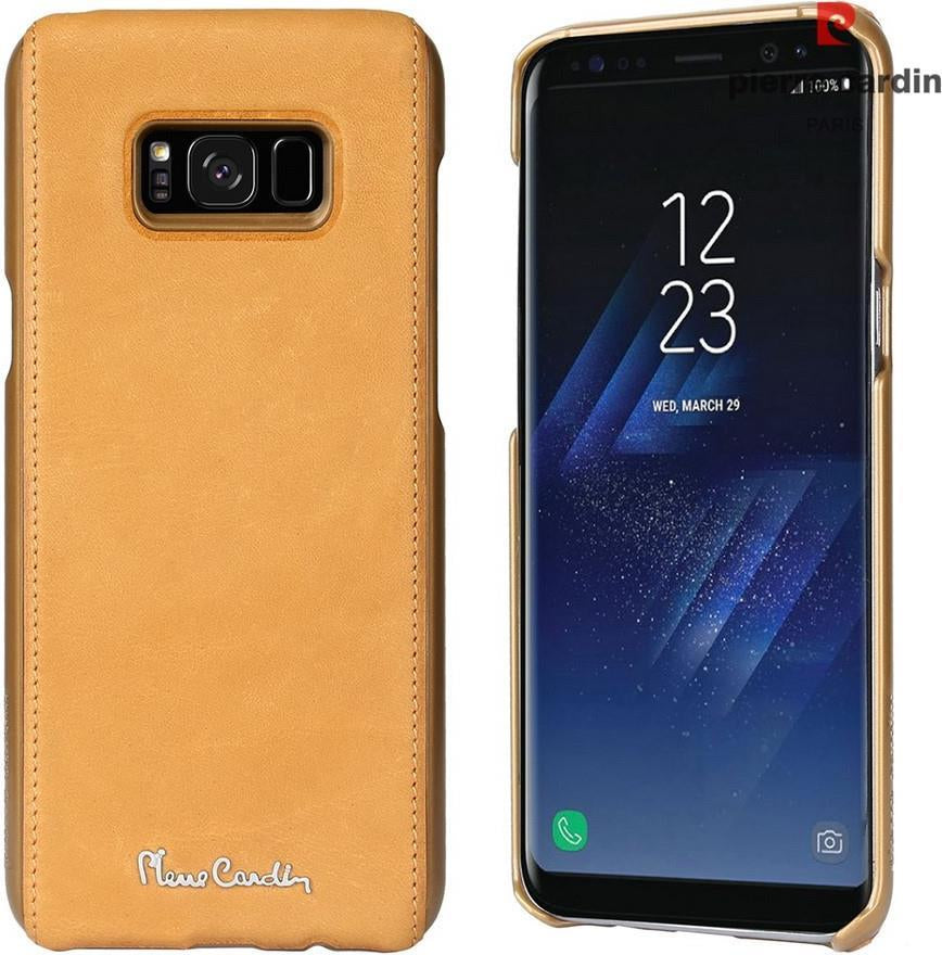 Калъф от Естествена Кожа за Samsung S8, Pierre Cardin Pcs-P15 Case, Кафяв (2)