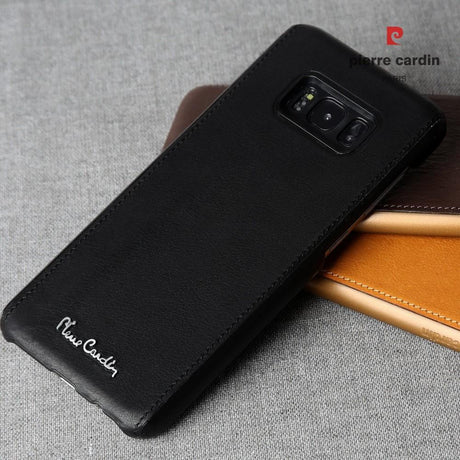 Калъф от Естествена Кожа за Samsung S8 Plus, Pierre Cardin Pcs-P15 Case, Черен (3)