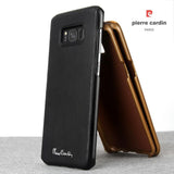 Калъф от Естествена Кожа за Samsung S8, Pierre Cardin Pcs-P15 Case, Черен (3)