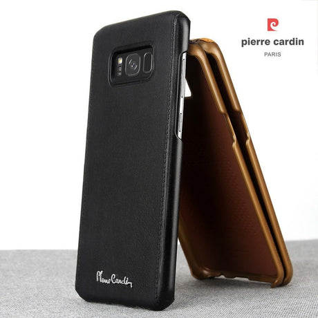 Калъф от Естествена Кожа за Samsung S8, Pierre Cardin Pcs-P15 Case, Черен (3)