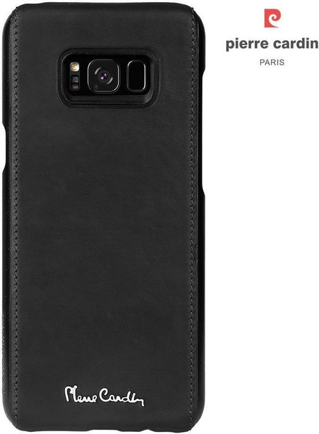 Калъф от Естествена Кожа за Samsung S8, Pierre Cardin Pcs-P15 Case, Черен