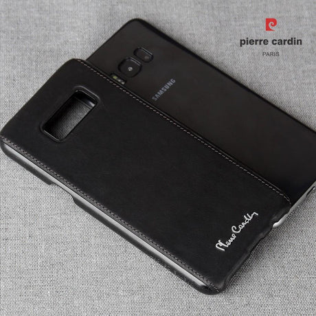 Калъф от Естествена Кожа за Samsung S8, Pierre Cardin Pcs-P15 Case, Черен (8)