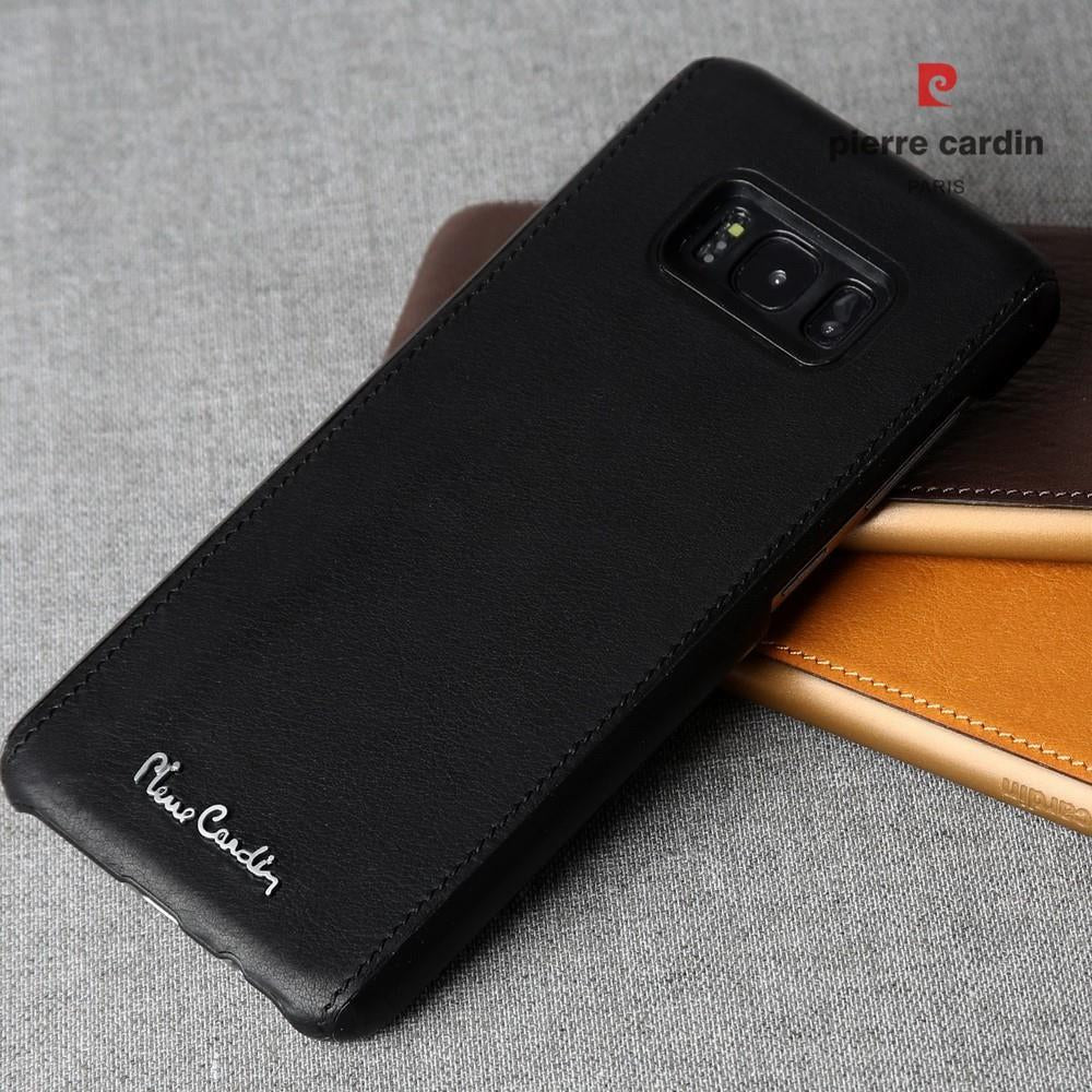 Калъф от Естествена Кожа за Samsung S8, Pierre Cardin Pcs-P15 Case, Черен (4)