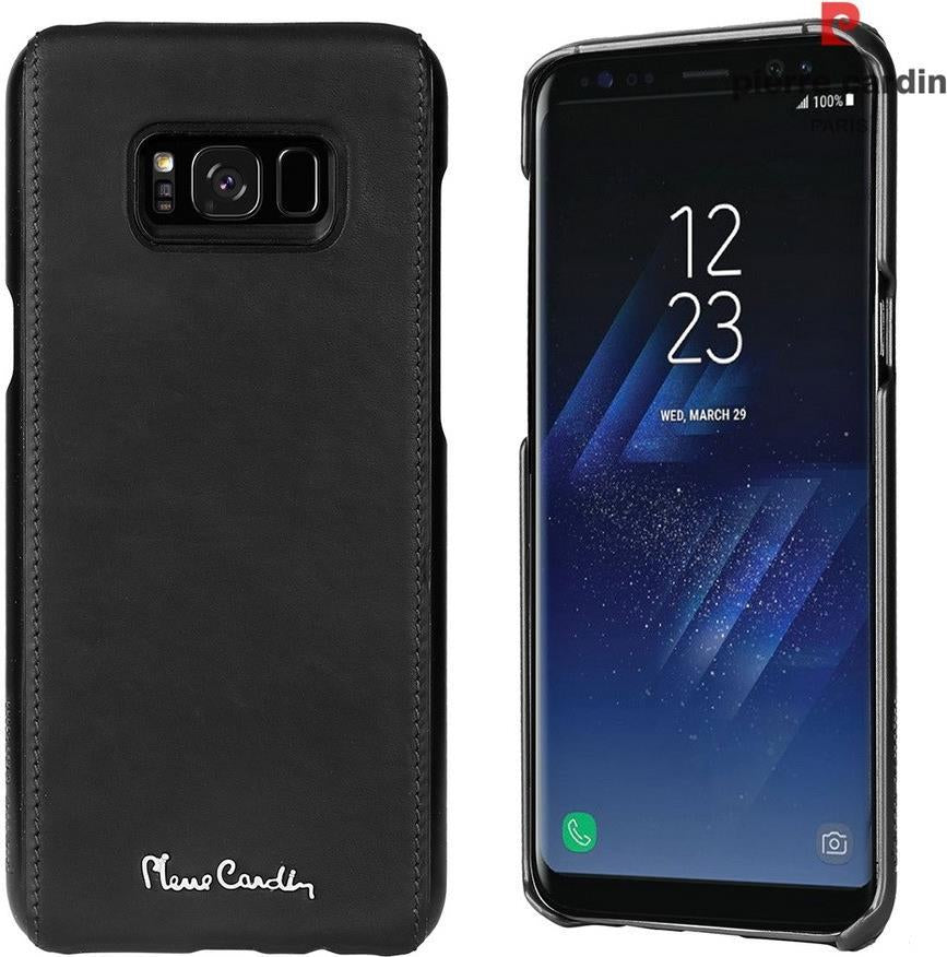 Калъф от Естествена Кожа за Samsung S8, Pierre Cardin Pcs-P15 Case, Черен (2)