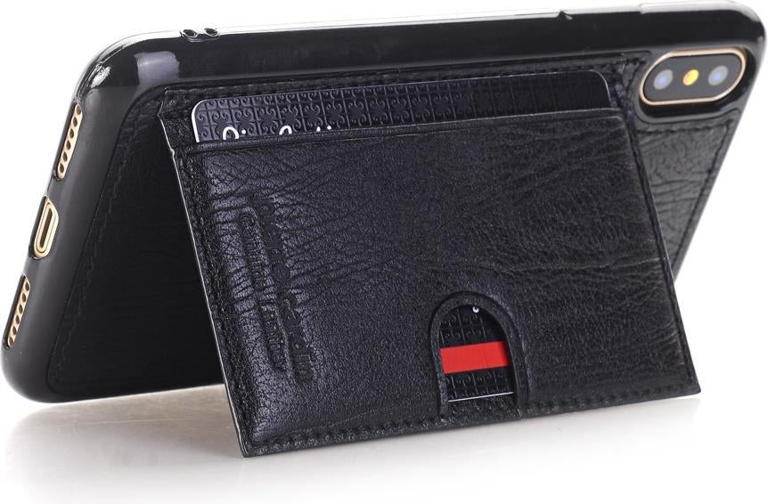 Калъф от Естествена Кожа за iPhone XS/X, Pierre Cardin Pcl-P11 Case, Черен (2)