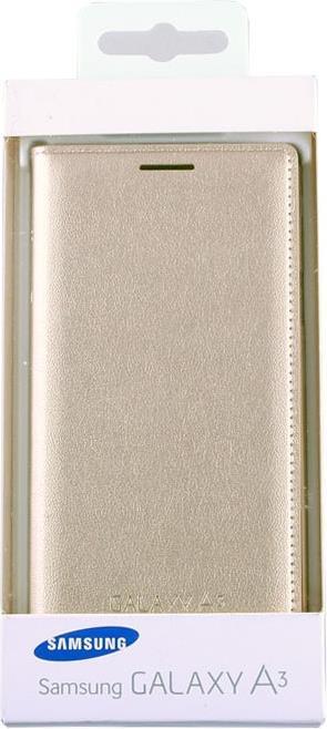 Оригинален Активен Калъф за Samsung A3 A300 Book Case Ef-Fa300bp, Златист (3)