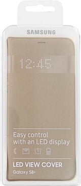 Оригинален Активен Калъф за Samsung S8 Plus Led View Cover Book Case Ef-Ng955pfegww, Златист (3)