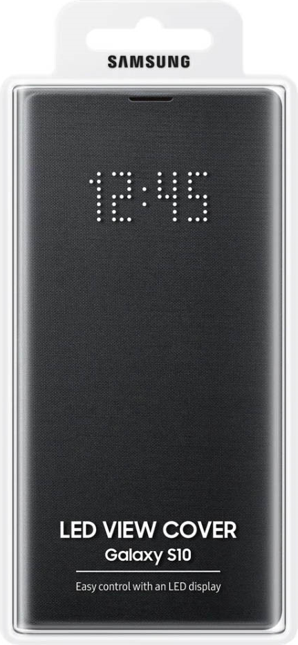 Оригинален Активен Калъф за Samsung S10 Led View Cover Book Case EF-NG973PBEGWW, Черен (3)