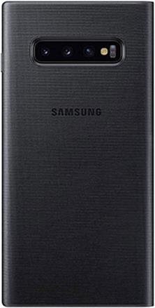 Оригинален Активен Калъф за Samsung S10 Plus Led View Cover Book Case Ef-Ng975pb, Черен (2)