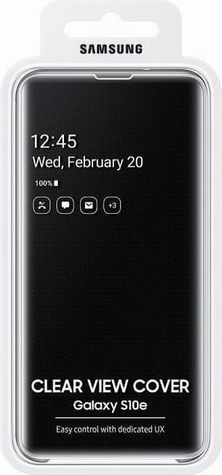 Оригинален Активен Калъф за Samsung S10e Clear View Cover Book Case Ef-Zg970cb, Черен (3)