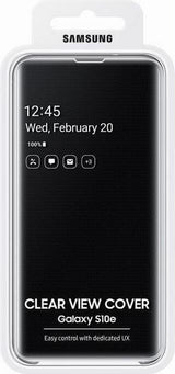 Оригинален Активен Калъф за Samsung S10e Clear View Cover Book Case Ef-Zg970cb, Черен (3)