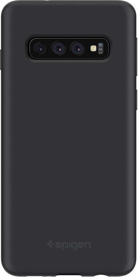 Противоударен Силиконов Калъф за Samsung S10, Spigen Silicone Fit Case, Черен (2)