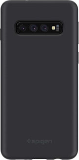 Противоударен Силиконов Калъф за Samsung S10, Spigen Silicone Fit Case, Черен (2)