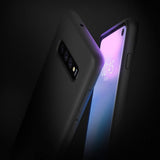Противоударен Силиконов Калъф за Samsung S10, Spigen Silicone Fit Case, Черен (7)