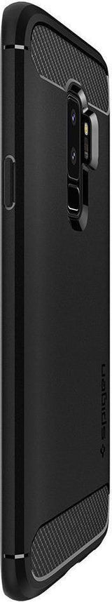 Противоударен Силиконов Калъф за Samsung S9 Plus, Spigen Rugged Armor Case, Черен (3)