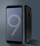 Противоударен Силиконов Калъф за Samsung S9, Spigen Rugged Armor Case, Черен (3)