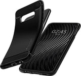 Противоударен Силиконов Калъф за Samsung S10e, Spigen Rugged Armor Case, Черен (3)