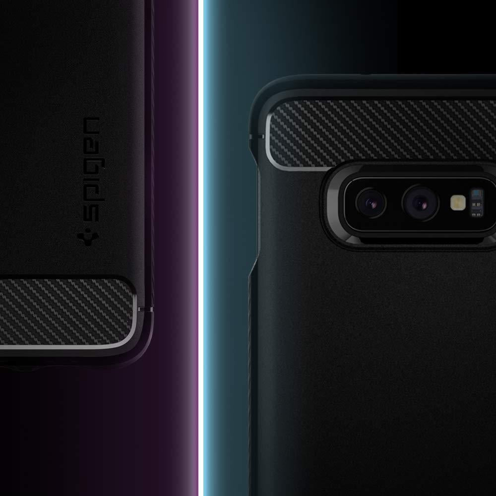 Противоударен Силиконов Калъф за Samsung S10e, Spigen Rugged Armor Case, Черен (8)
