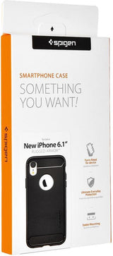 Противоударен Силиконов Калъф за iPhone XR, Spigen Rugged Armor Case, Черен (9)