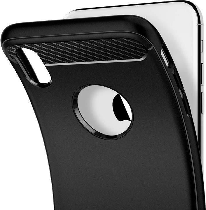 Противоударен Силиконов Калъф за iPhone XR, Spigen Rugged Armor Case, Черен (7)