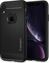 Противоударен Силиконов Калъф за iPhone XR, Spigen Rugged Armor Case, Черен (8)
