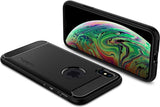 Противоударен Силиконов Калъф за iPhone XS Max, Spigen Rugged Armor Case, Черен (7)