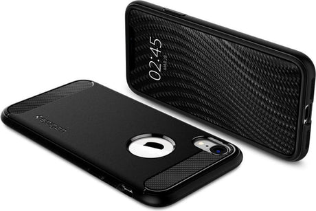 Противоударен Силиконов Калъф за iPhone XR, Spigen Rugged Armor Case, Черен (3)