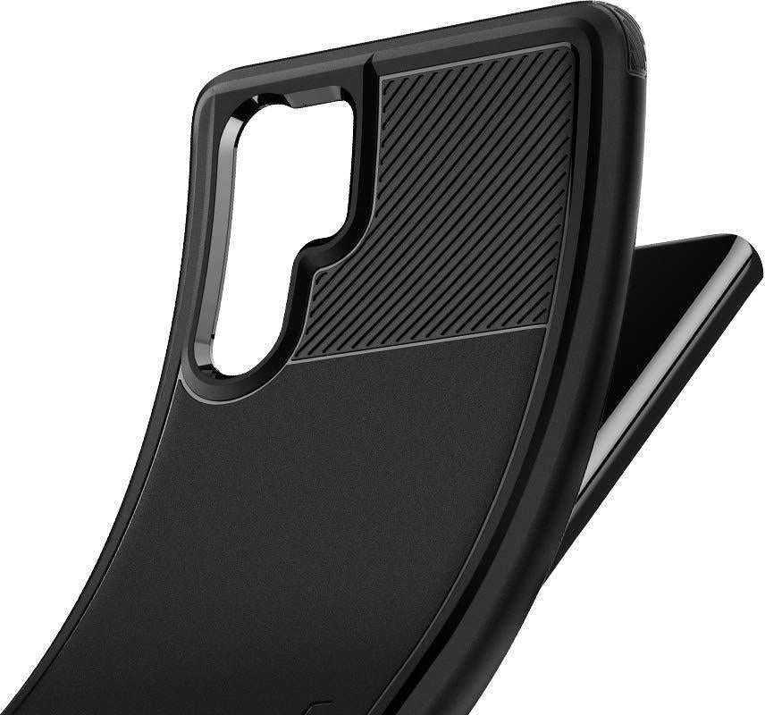 Противоударен Силиконов Калъф за Huawei P30 Pro, Spigen Rugged Armor Case, Черен (5)