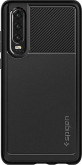 Противоударен Силиконов Калъф за Huawei P30, Spigen Rugged Armor Case, Черен (4)