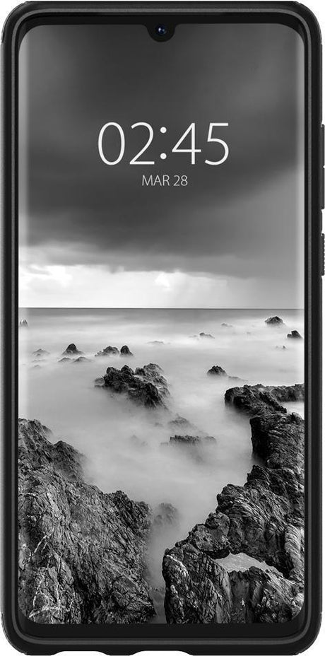 Противоударен Силиконов Калъф за Huawei P30, Spigen Rugged Armor Case, Черен (3)