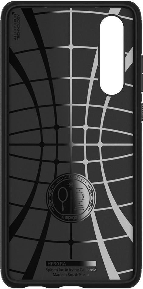 Противоударен Силиконов Калъф за Huawei P30, Spigen Rugged Armor Case, Черен (5)