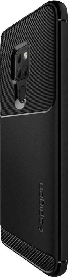 Противоударен Силиконов Калъф за Huawei Mate 20, Spigen Rugged Armor Case, Черен (3)