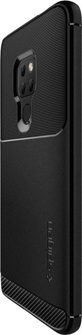 Противоударен Силиконов Калъф за Huawei Mate 20, Spigen Rugged Armor Case, Черен (3)