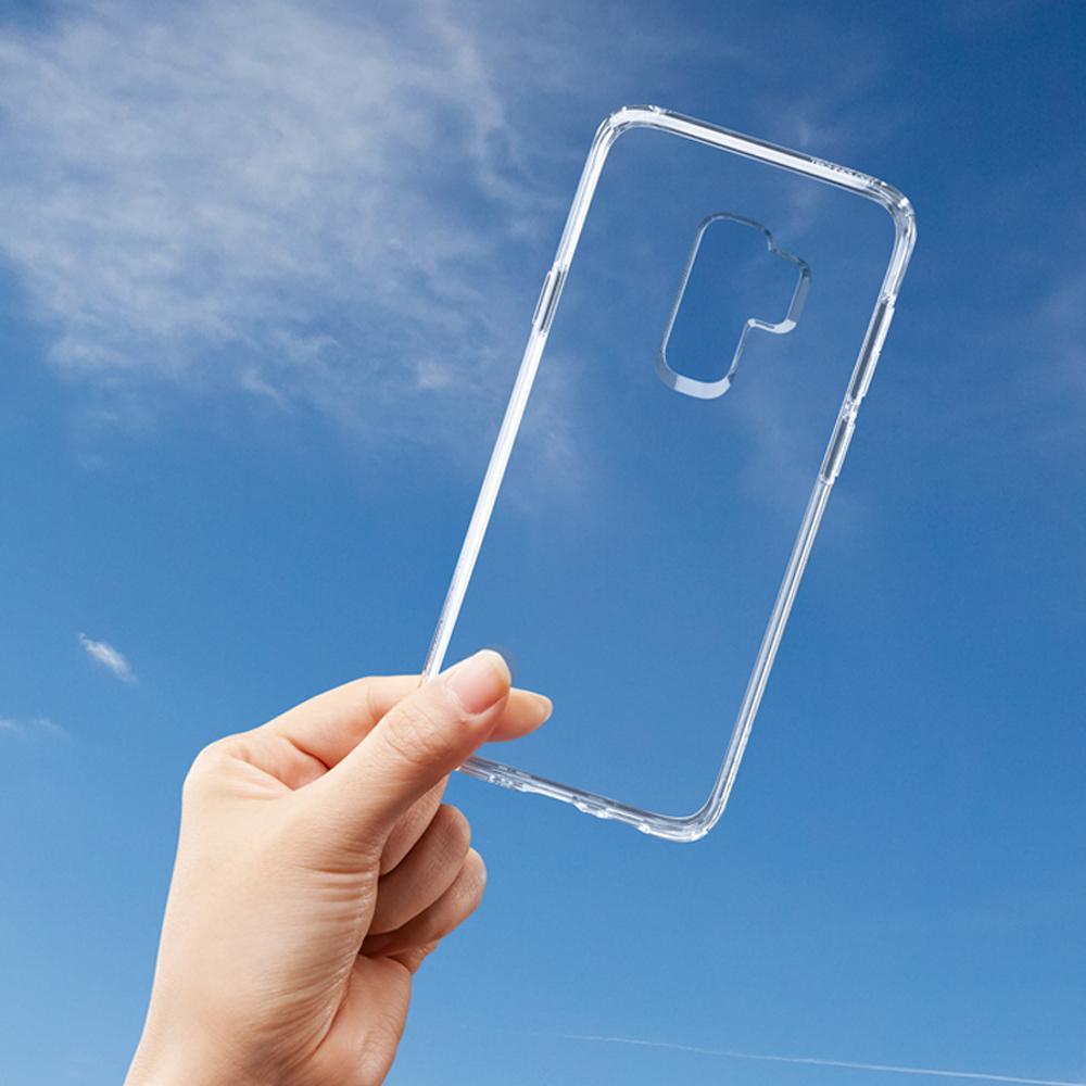 Противоударен Силиконов Калъф за Samsung S9 Plus, Spigen Liquid Crystal Case, Прозрачен (5)
