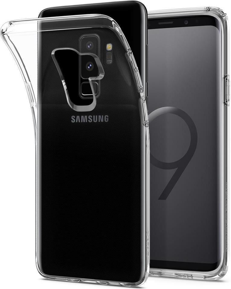 Противоударен Силиконов Калъф за Samsung S9 Plus, Spigen Liquid Crystal Case, Прозрачен (3)