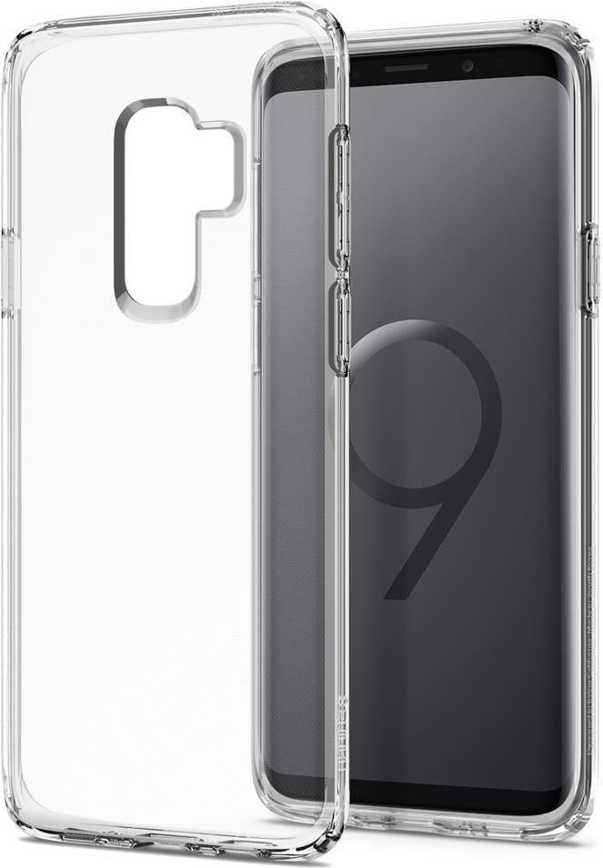 Противоударен Силиконов Калъф за Samsung S9 Plus, Spigen Liquid Crystal Case, Прозрачен (7)