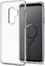 Противоударен Силиконов Калъф за Samsung S9 Plus, Spigen Liquid Crystal Case, Прозрачен (7)