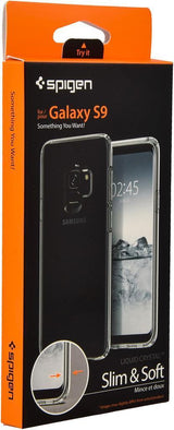 Противоударен Силиконов Калъф за Samsung S9, Spigen Liquid Crystal Case, Прозрачен (9)