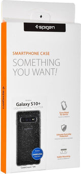 Противоударен Блестящ Калъф за Samsung S10 Plus, Spigen Liquid Crystal Glitter Quartz Case, Прозрачен (7)