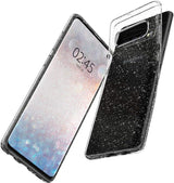 Противоударен Блестящ Калъф за Samsung S10 Plus, Spigen Liquid Crystal Glitter Quartz Case, Прозрачен (3)