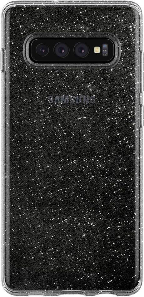 Противоударен Блестящ Калъф за Samsung S10 Plus, Spigen Liquid Crystal Glitter Quartz Case, Прозрачен (2)